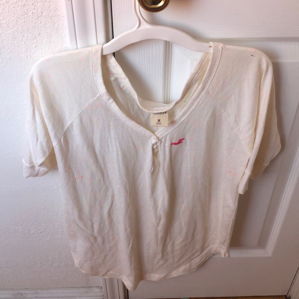 Hollister medium top with neon spots